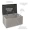 Badger Basket Woodgrain Gray Flat Bench Top Toy &#x26; Storage Box